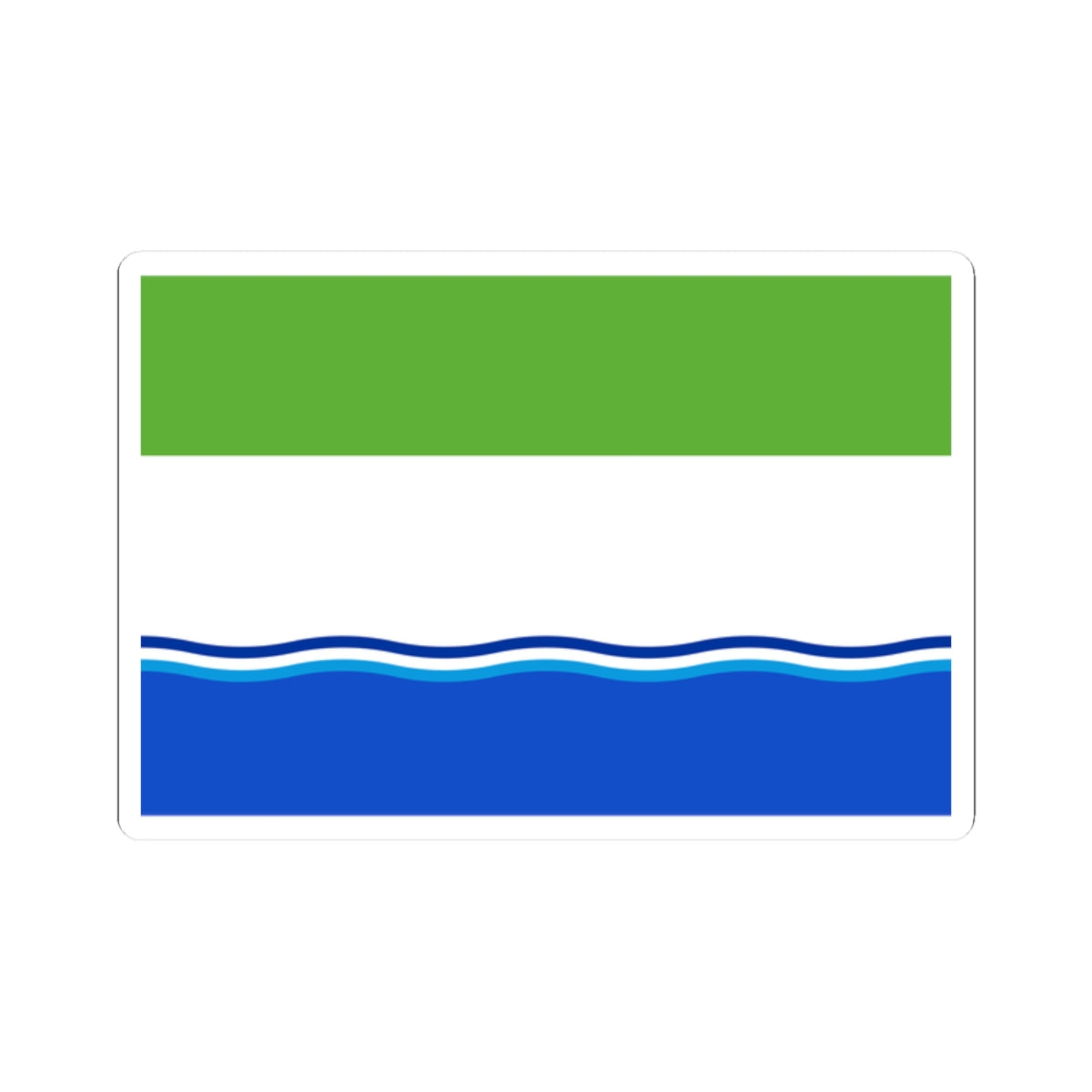 Flag of Belogorsky rayon Amur oblast (Russia) STICKER Vinyl Kiss-Cut Decal