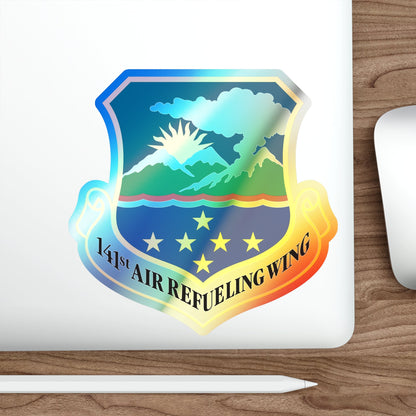 141st Air Refueling Wing (U.S. Air Force) Holographic STICKER Die-Cut Vinyl Decal-The Sticker Space