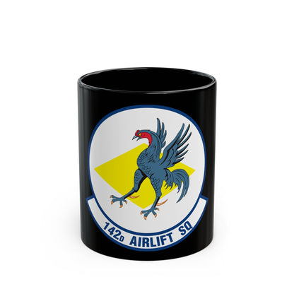 142 Airlift Squadron (U.S. Air Force) Black Coffee Mug-11oz-The Sticker Space