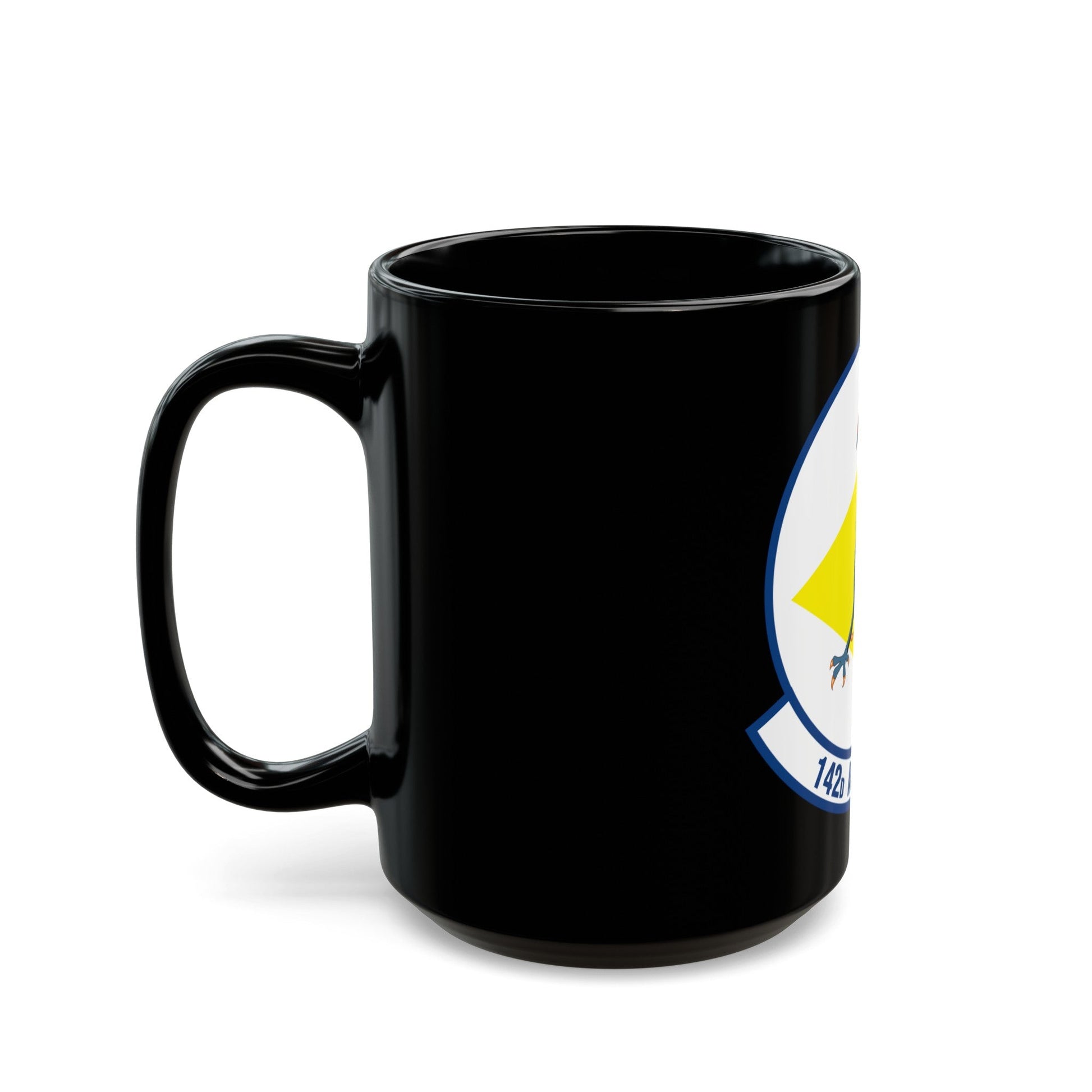 142 Airlift Squadron (U.S. Air Force) Black Coffee Mug-The Sticker Space