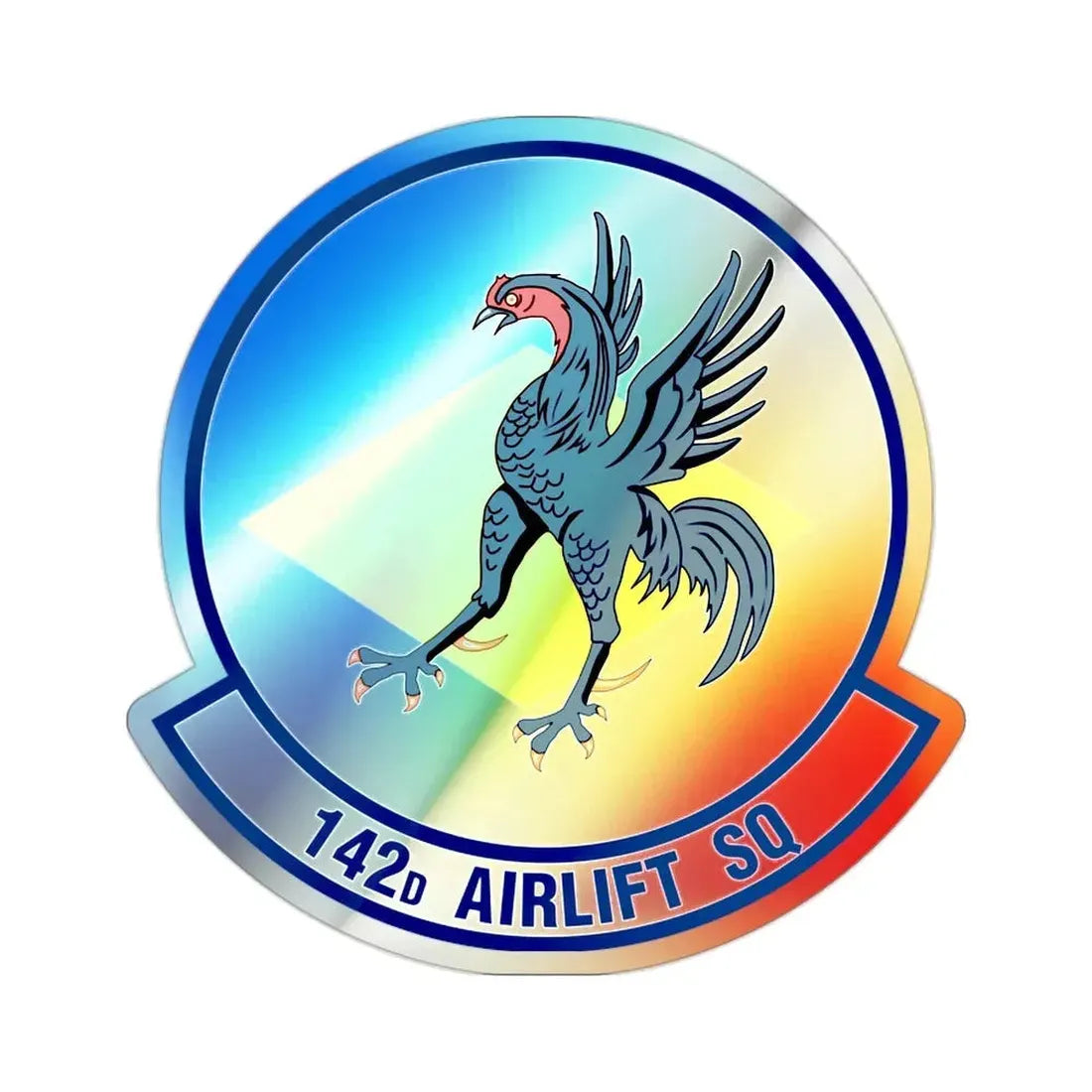 142 Airlift Squadron (U.S. Air Force) Holographic STICKER Die-Cut Vinyl Decal - The Sticker Space