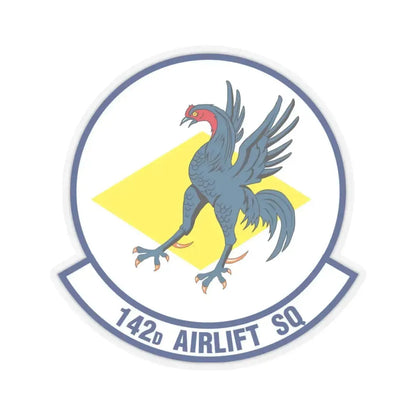 142 Airlift Squadron (U.S. Air Force) STICKER Vinyl Kiss-Cut Decal 3 Inch Transparent - The Sticker Space