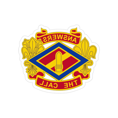 142 Field Artillery Brigade 2 (U.S. Army) REVERSE PRINT Transparent STICKER-2" × 2"-The Sticker Space