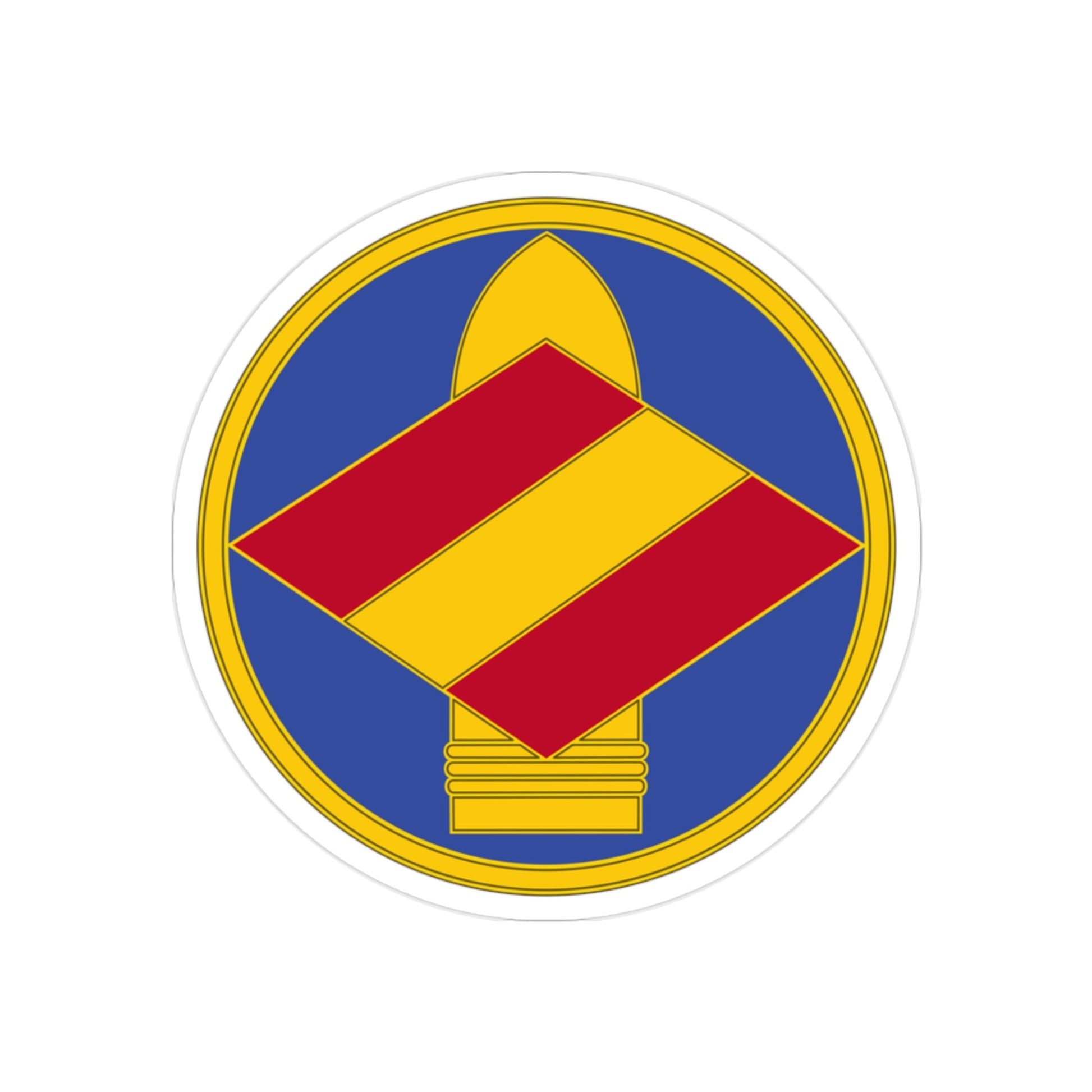 142 Field Artillery Brigade 3 (U.S. Army) REVERSE PRINT Transparent STICKER-2" × 2"-The Sticker Space