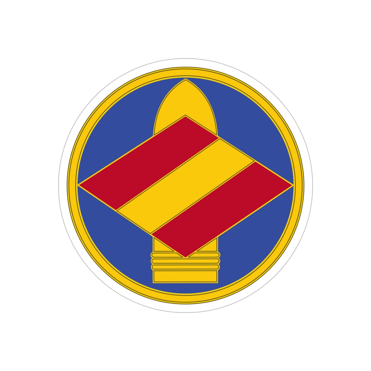 142 Field Artillery Brigade 3 (U.S. Army) REVERSE PRINT Transparent STICKER-5" × 5"-The Sticker Space