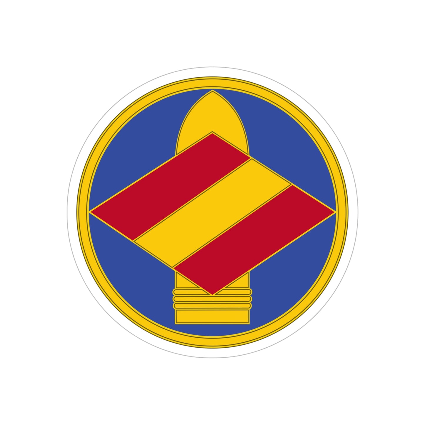 142 Field Artillery Brigade 3 (U.S. Army) REVERSE PRINT Transparent STICKER-6" × 6"-The Sticker Space