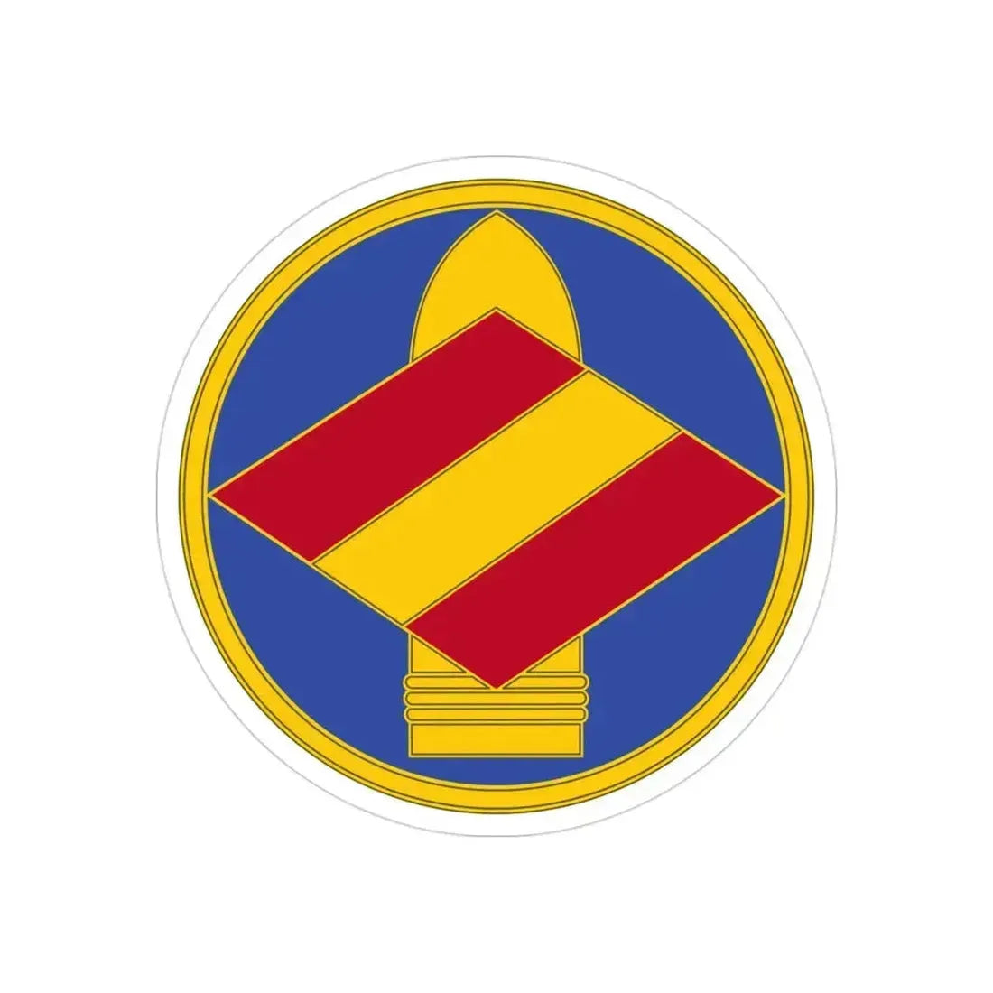 142 Field Artillery Brigade 3 (U.S. Army) REVERSE PRINT Transparent Die-Cut STICKER 3 Inch Die-Cut Transparent - The Sticker Space