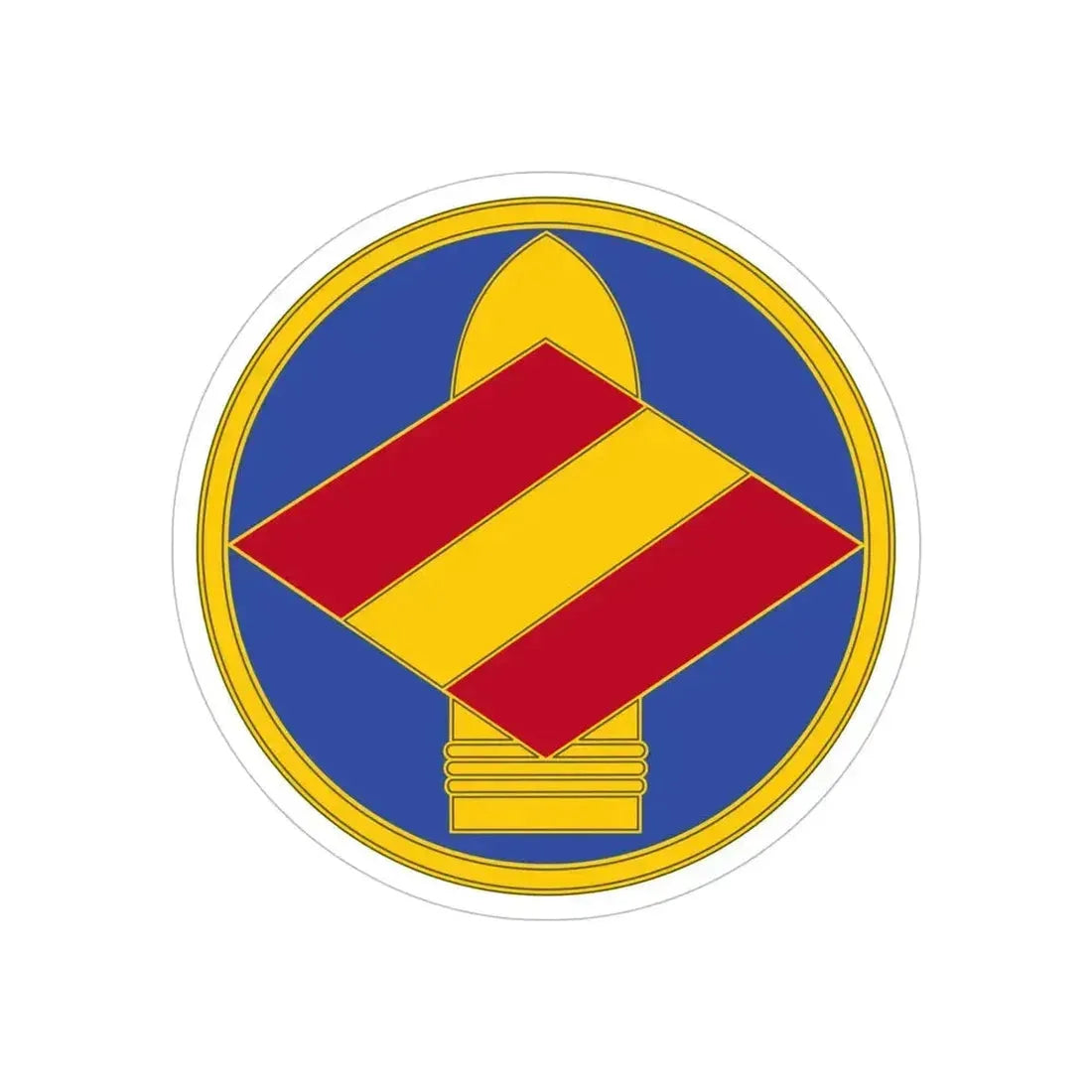 142 Field Artillery Brigade 3 (U.S. Army) REVERSE PRINT Transparent Die-Cut STICKER 5 Inch Die-Cut Transparent - The Sticker Space