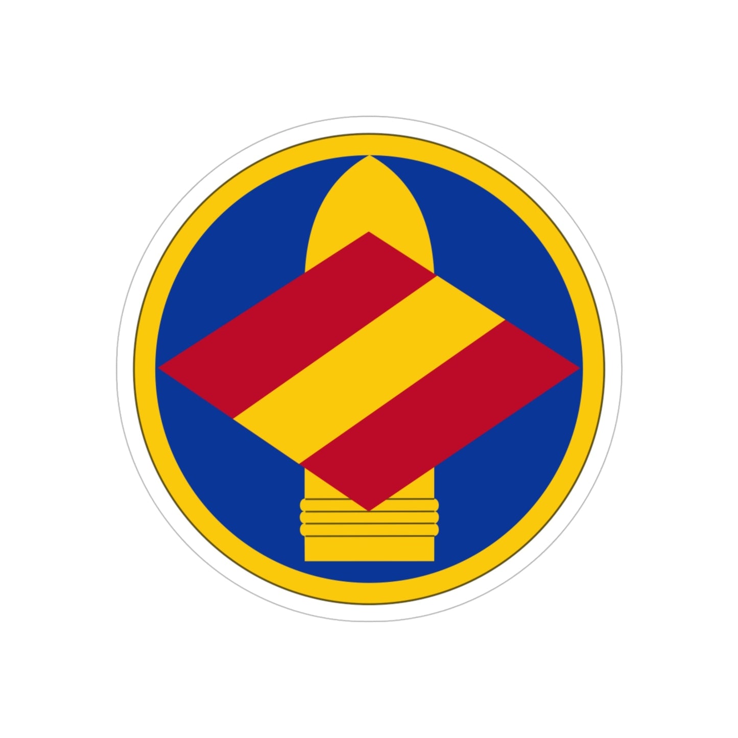 142 Field Artillery Brigade (U.S. Army) REVERSE PRINT Transparent STICKER-5 Inch-The Sticker Space