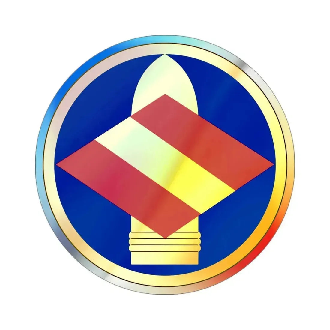 142 Field Artillery Brigade (U.S. Army) Holographic STICKER Die-Cut Vinyl Decal 3 Inch Holographic - The Sticker Space