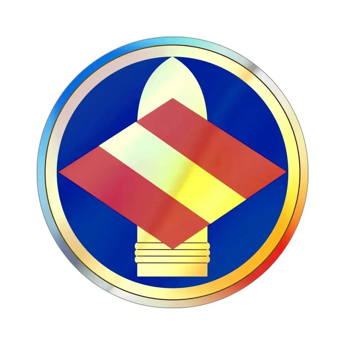 142 Field Artillery Brigade (U.S. Army) Holographic STICKER Die-Cut Vinyl Decal 5 Inch Holographic - The Sticker Space
