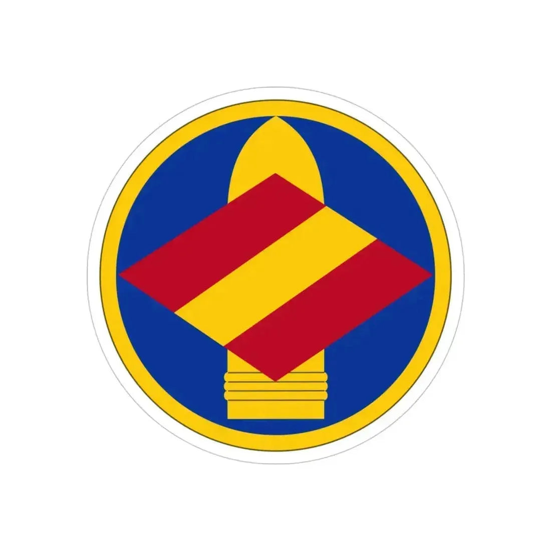 142 Field Artillery Brigade (U.S. Army) REVERSE PRINT Transparent Die-Cut STICKER 4 Inch Die-Cut Transparent - The Sticker Space