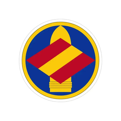 142 Field Artillery Brigade (U.S. Army) REVERSE PRINT Transparent Die-Cut STICKER 5 Inch Die-Cut Transparent - The Sticker Space