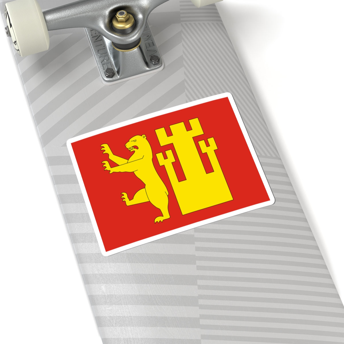 Flag of Fredrikstad (Norway) STICKER Vinyl Kiss-Cut Decal