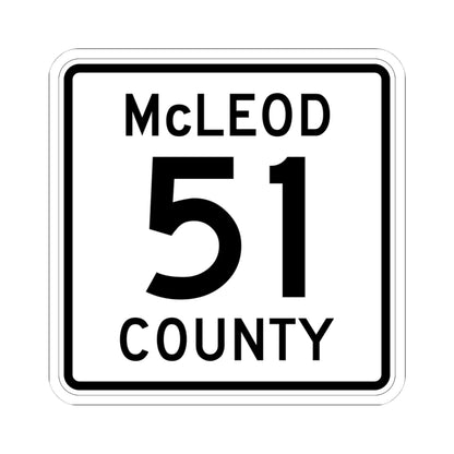 McLeod County 51 MN (Minnesota) (Road Sign) STICKER Vinyl Kiss-Cut Decal
