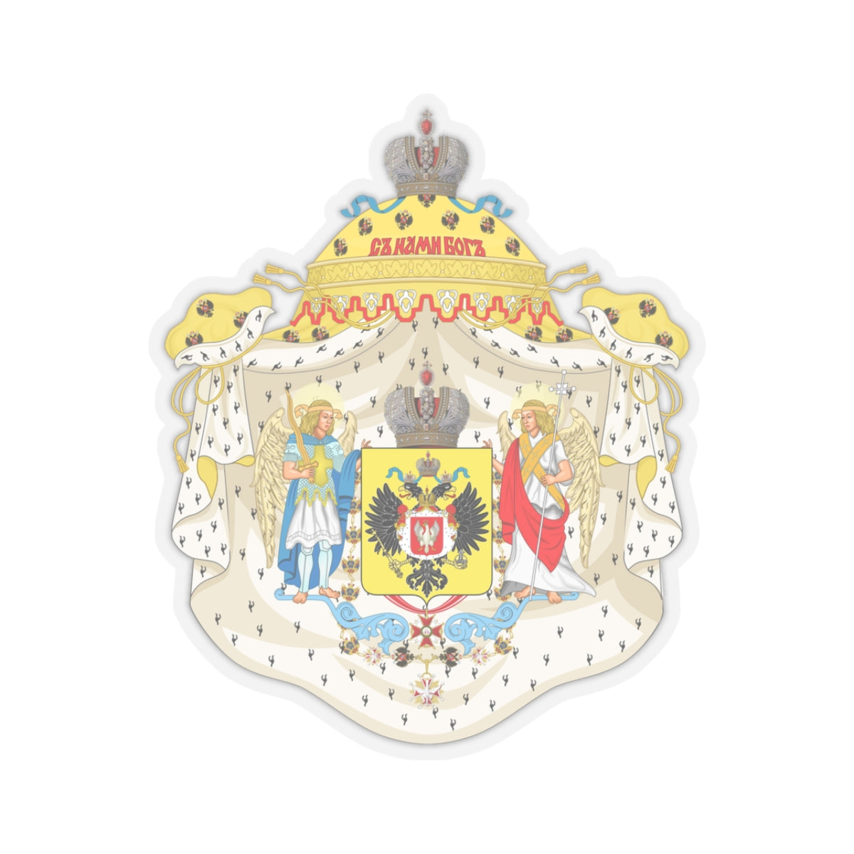 Great Coat of Arms of Congress Poland - STICKER Vinyl Kiss-Cut Decal