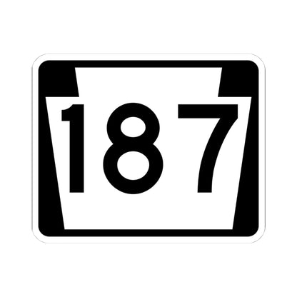 PA-187 (Pennsylvania) (Road Sign) STICKER Vinyl Kiss-Cut Decal