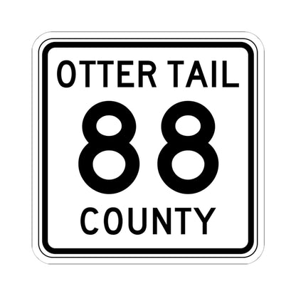 Otter Tail County Route 88 MN (Minnesota) (Road Sign) STICKER Vinyl Kiss-Cut Decal