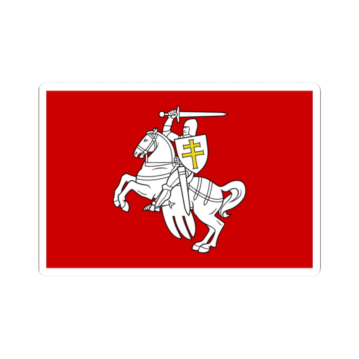 Banner of arms of Belarus 1991-1995 3-2 (Belarus) (Coat of Arms) STICKER Vinyl Kiss-Cut Decal