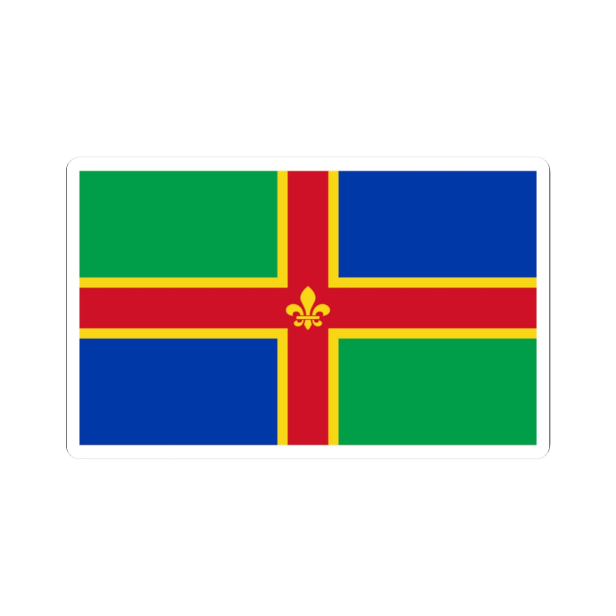 Lincolnshire flag (England) STICKER Vinyl Kiss-Cut Decal