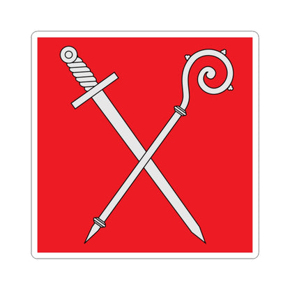 Flag of Diocese of Sion (Switzerland) STICKER Vinyl Kiss-Cut Decal