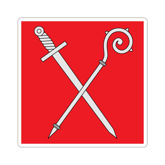 Flag of Diocese of Sion (Switzerland) STICKER Vinyl Kiss-Cut Decal