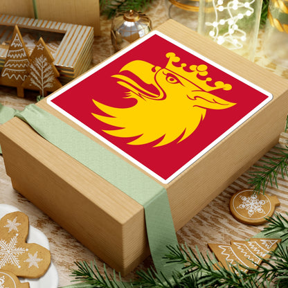 Vapenflagga for Skane lan (Sweden) STICKER Vinyl Kiss-Cut Decal