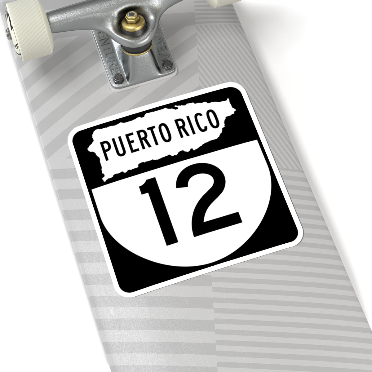PR old 12 (Puerto Rico) (Road Sign) STICKER Vinyl Kiss-Cut Decal