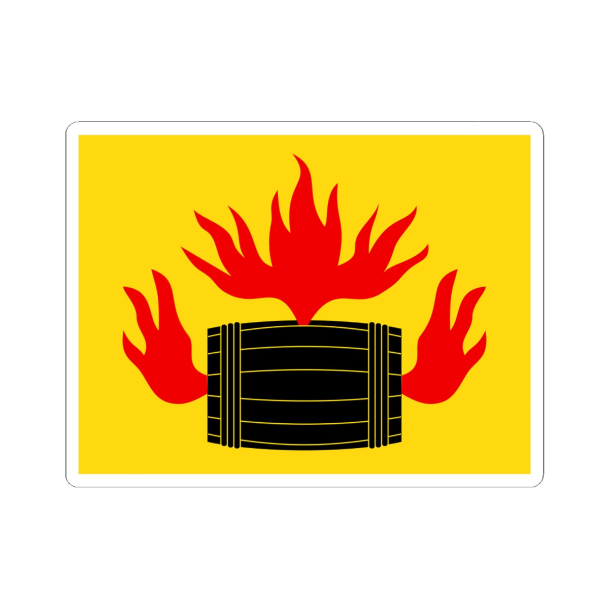Kokkola.flag (Finland) STICKER Vinyl Kiss-Cut Decal