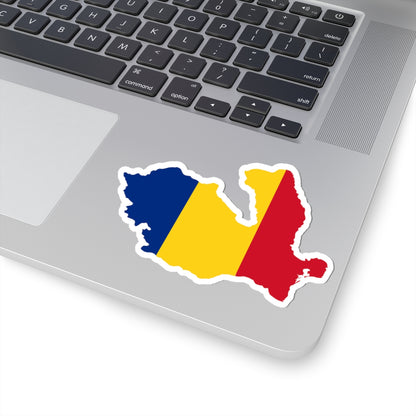 Flag-map of Romania 1940-1941 (Oman) STICKER Vinyl Kiss-Cut Decal