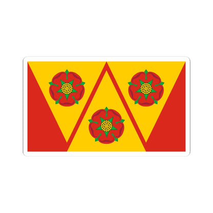 Flag of Lancashire County Council (England) STICKER Vinyl Kiss-Cut Decal