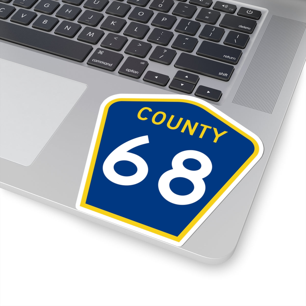 County 68 MN (Minnesota) (Road Sign) STICKER Vinyl Kiss-Cut Decal