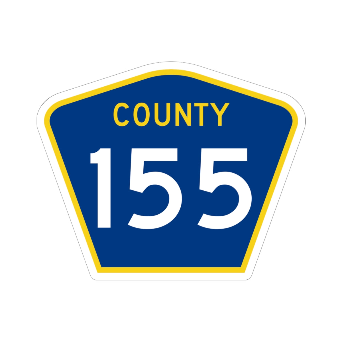 County 155 MN (Minnesota) (Road Sign) STICKER Vinyl Kiss-Cut Decal