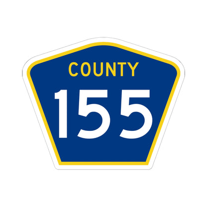 County 155 MN (Minnesota) (Road Sign) STICKER Vinyl Kiss-Cut Decal
