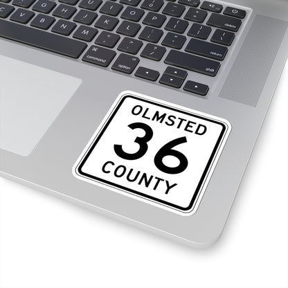 Olmsted County Route 36 (Minnesota) (Road Sign) STICKER Vinyl Kiss-Cut Decal