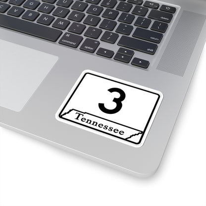 Tennessee 3 (Tennessee) (Road Sign) STICKER Vinyl Kiss-Cut Decal
