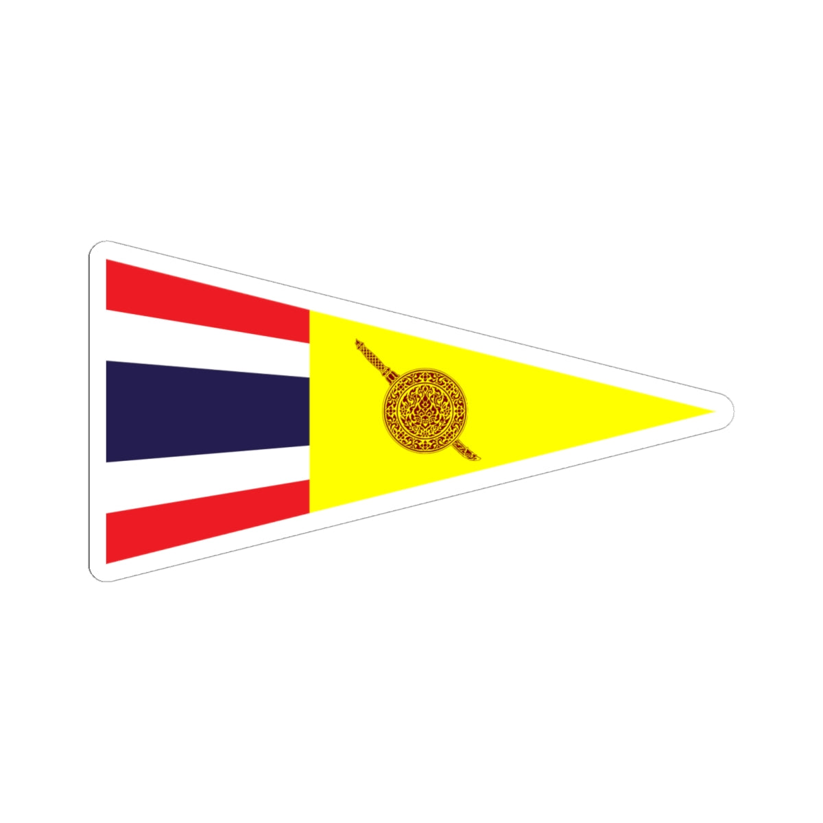 Thai Immigration Service Pennant 1979 (Thailand) STICKER Vinyl Kiss-Cut Decal