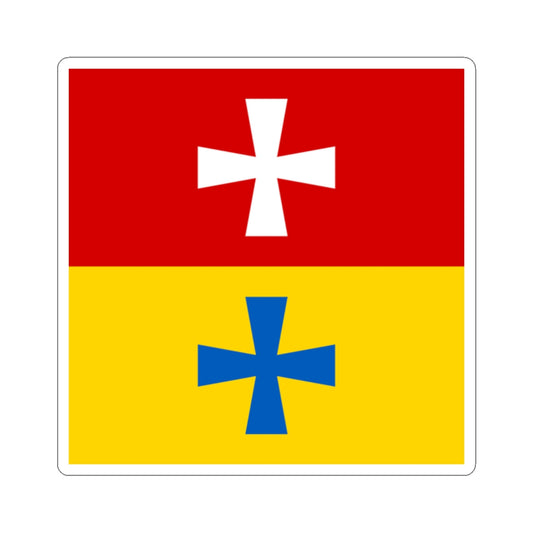 Rozhyshe flag (Ukraine) STICKER Vinyl Kiss-Cut Decal