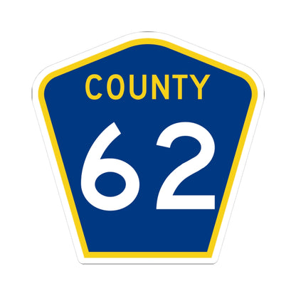 County 62 MN (Minnesota) (Road Sign) STICKER Vinyl Kiss-Cut Decal