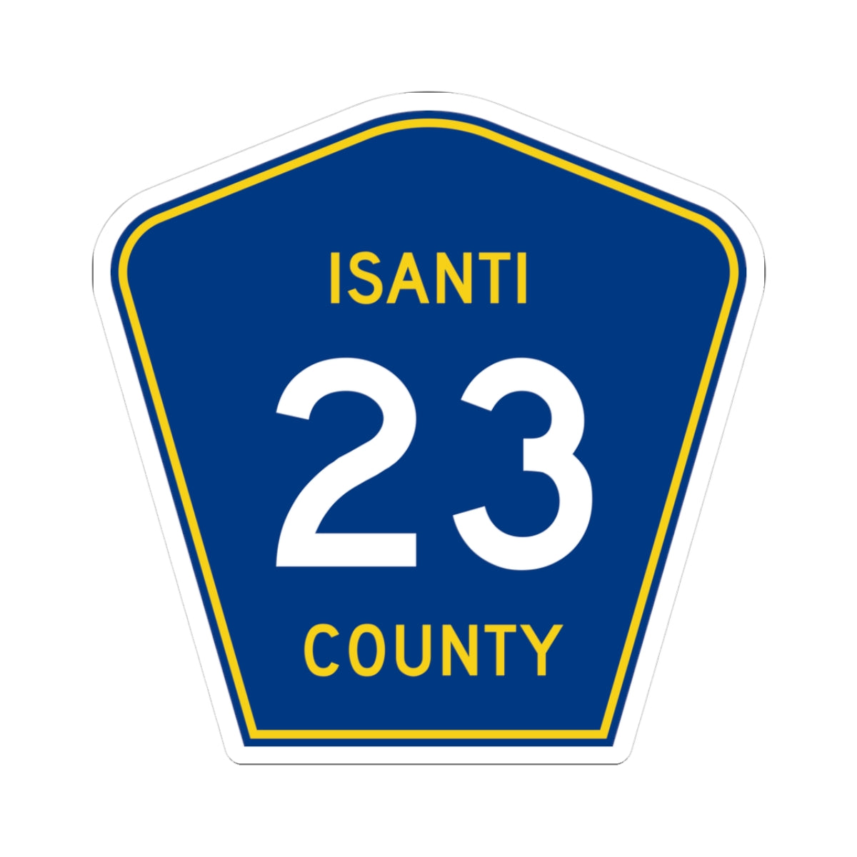 Isanti County 23 MN (Minnesota) (Road Sign) STICKER Vinyl Kiss-Cut Decal