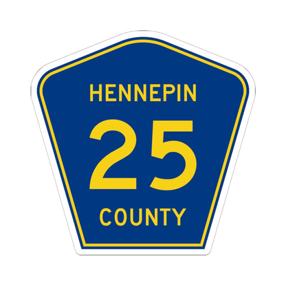 Hennepin County 25 (Minnesota) (Road Sign) STICKER Vinyl Kiss-Cut Decal