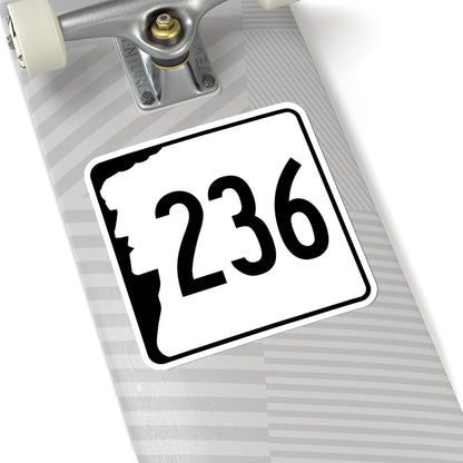 NH Route 236 (New Hampshire) (Road Sign) STICKER Vinyl Kiss-Cut Decal