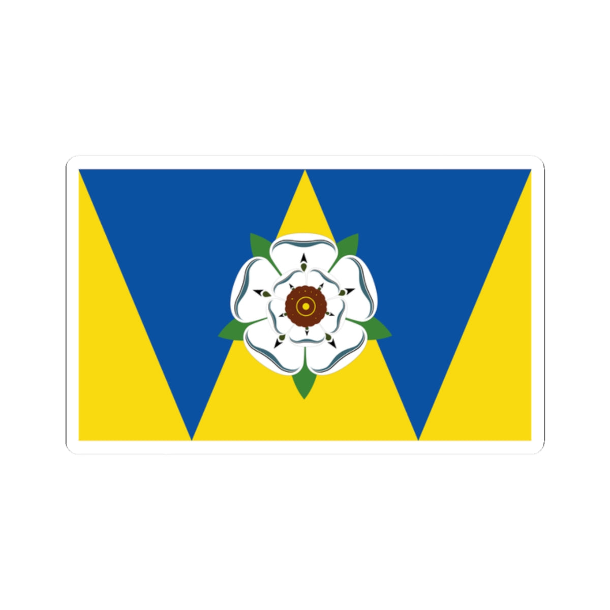 Unofficial Flag of West Yorkshire (England) STICKER Vinyl Kiss-Cut Decal