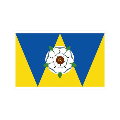 Unofficial Flag of West Yorkshire (England) STICKER Vinyl Kiss-Cut Decal