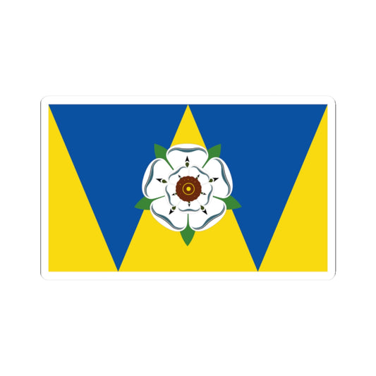 Unofficial Flag of West Yorkshire (England) STICKER Vinyl Kiss-Cut Decal