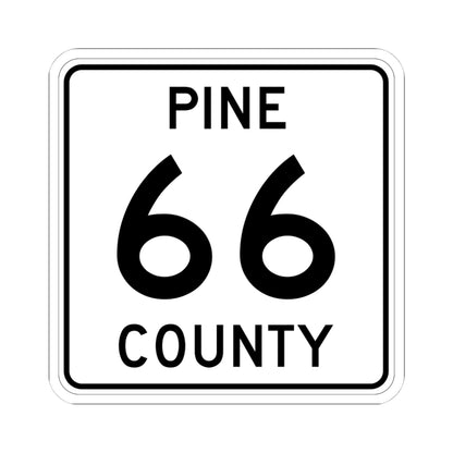 Pine County Route 66 MN (Minnesota) (Road Sign) STICKER Vinyl Kiss-Cut Decal