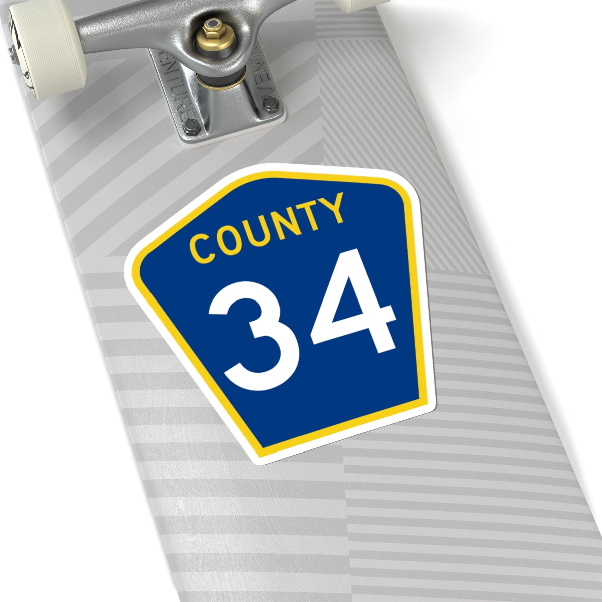 County 34 MN (Minnesota) (Road Sign) STICKER Vinyl Kiss-Cut Decal