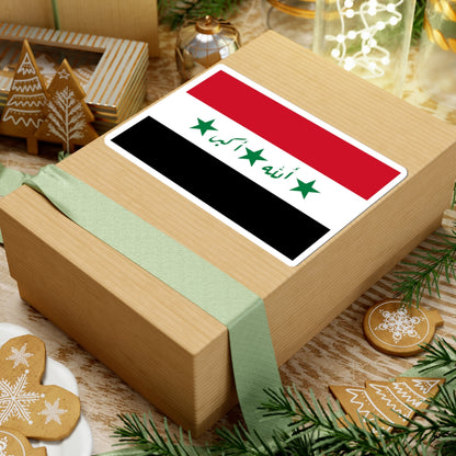 Flag of Iraq 1991-2004 script variant (Iraq) STICKER Vinyl Kiss-Cut Decal