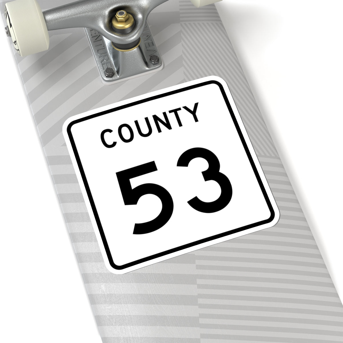County 53 square (Minnesota) (Road Sign) STICKER Vinyl Kiss-Cut Decal