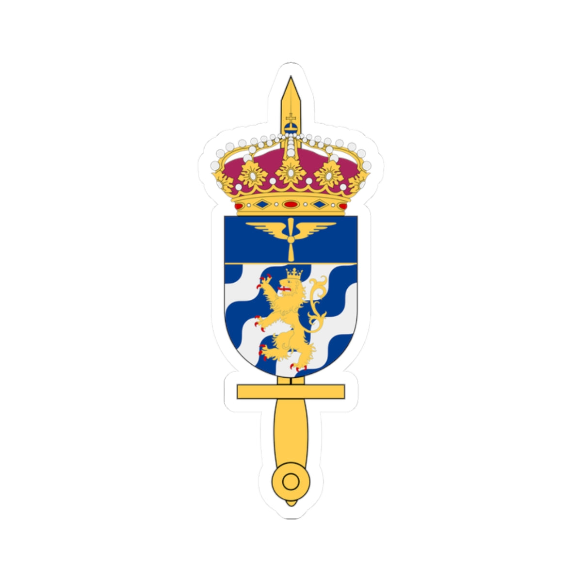 Södra flygkommandot vapen (Sweden) (Coat of Arms) STICKER Vinyl Kiss-Cut Decal